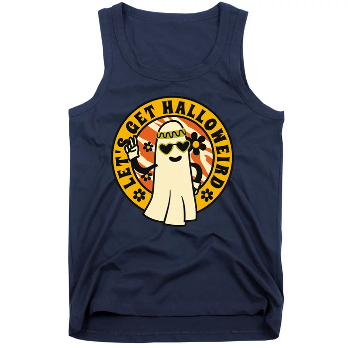 Let's Get Halloweird 60s Hippie Ghost Halloween Tank Top