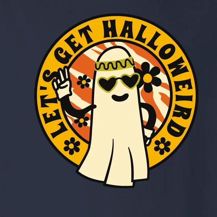 Let's Get Halloweird 60s Hippie Ghost Halloween Toddler Long Sleeve Shirt