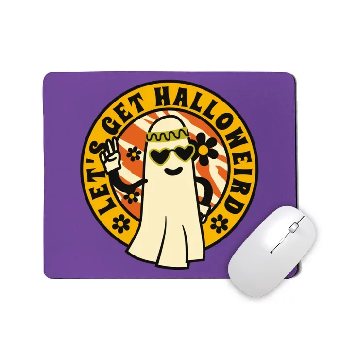 Let's Get Halloweird 60s Hippie Ghost Halloween Mousepad