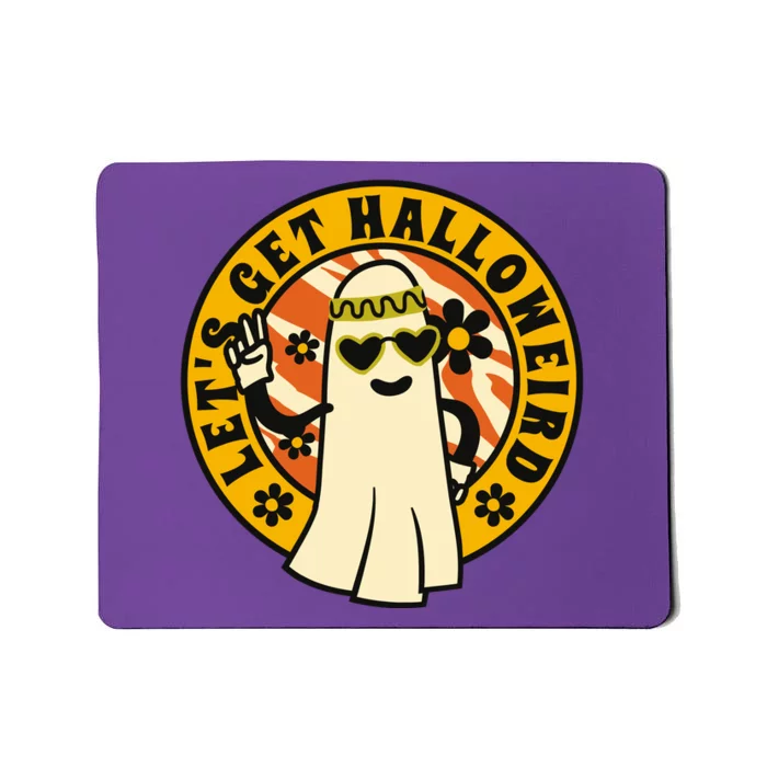 Let's Get Halloweird 60s Hippie Ghost Halloween Mousepad