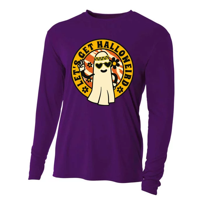 Let's Get Halloweird 60s Hippie Ghost Halloween Cooling Performance Long Sleeve Crew