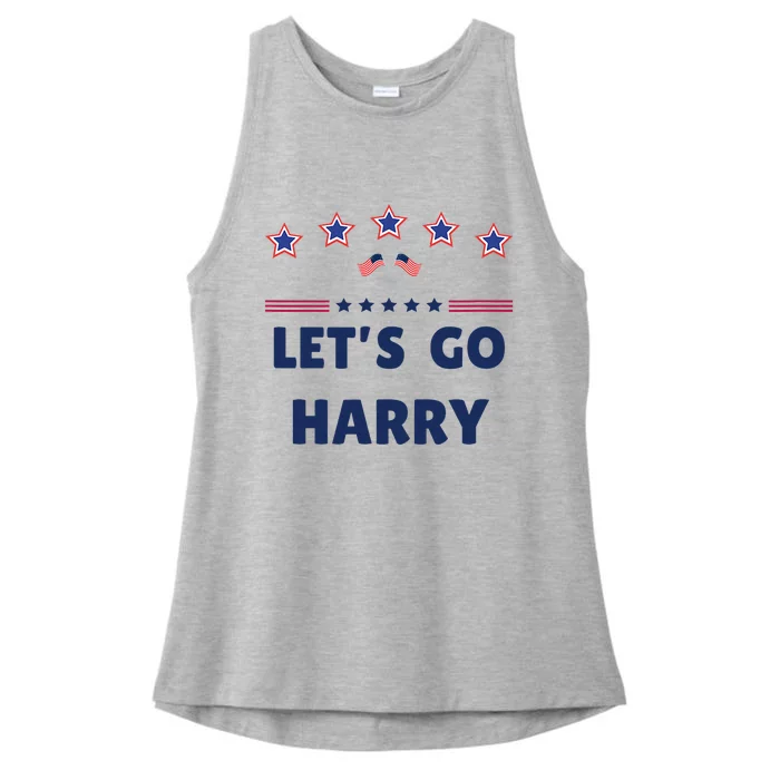 LetS Go Harry YouRe Voting Trump Today Funny 2024 Quote Ladies Tri-Blend Wicking Tank