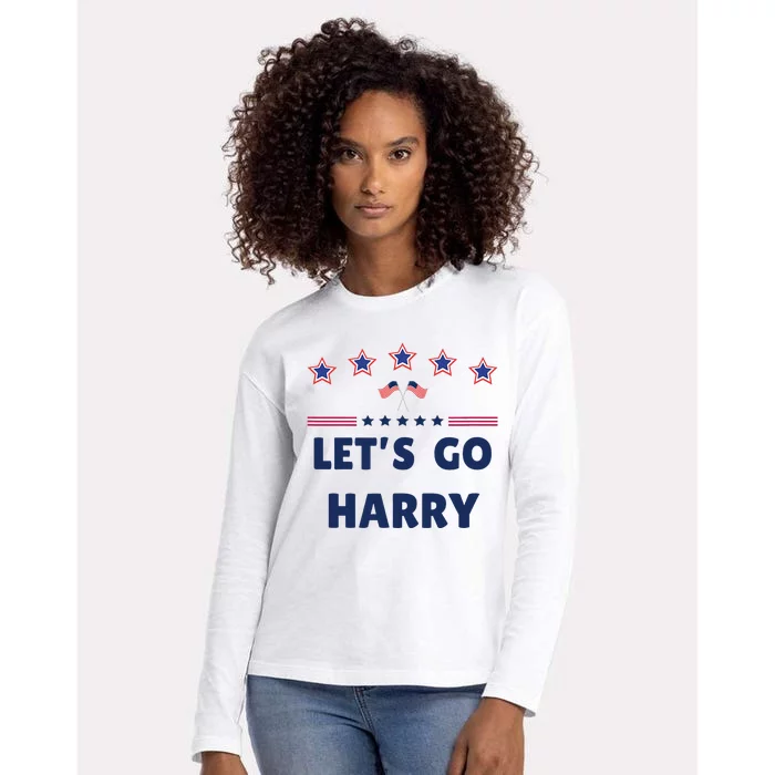 LetS Go Harry YouRe Voting Trump Today Funny 2024 Quote Womens Cotton Relaxed Long Sleeve T-Shirt