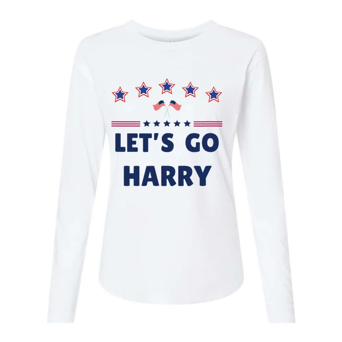 LetS Go Harry YouRe Voting Trump Today Funny 2024 Quote Womens Cotton Relaxed Long Sleeve T-Shirt