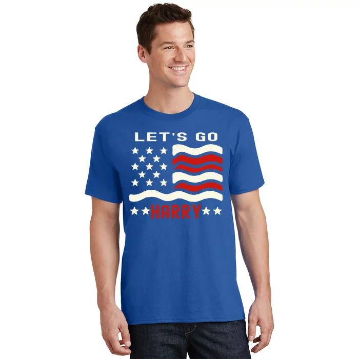 LetS Go Harry YouRe Voting Trump Today Us Flag T-Shirt