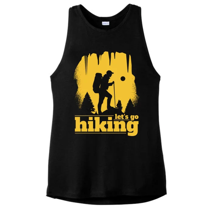 Let's Go Hiking Ladies Tri-Blend Wicking Tank