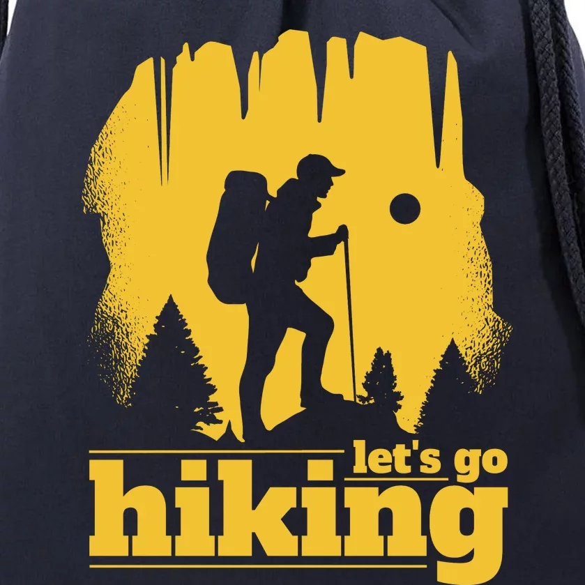 Let's Go Hiking Drawstring Bag