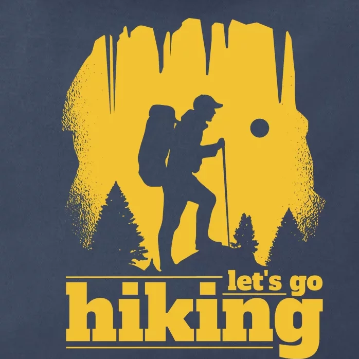 Let's Go Hiking Zip Tote Bag