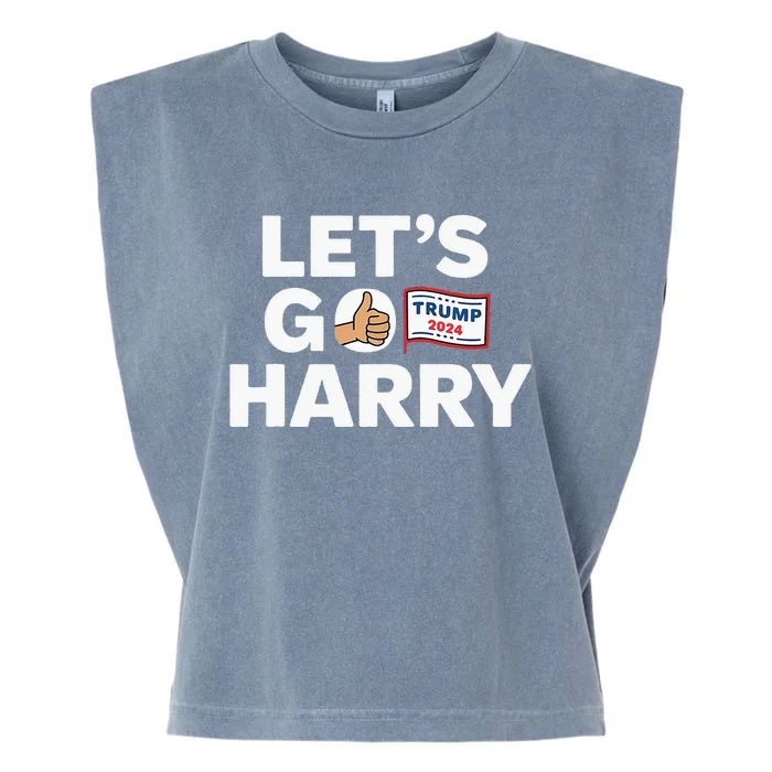 LetS Go Harry Vote For Trump 2024 Garment-Dyed Women's Muscle Tee