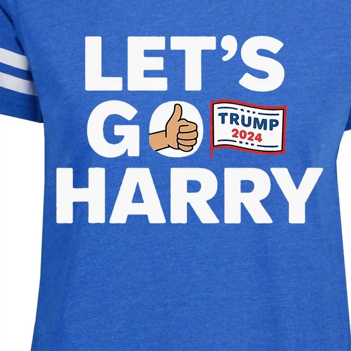 LetS Go Harry Vote For Trump 2024 Enza Ladies Jersey Football T-Shirt