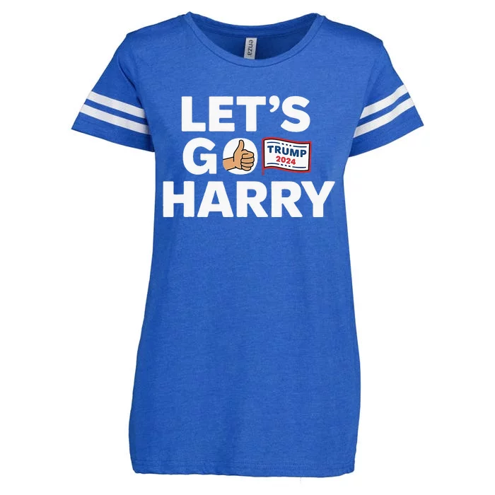 LetS Go Harry Vote For Trump 2024 Enza Ladies Jersey Football T-Shirt