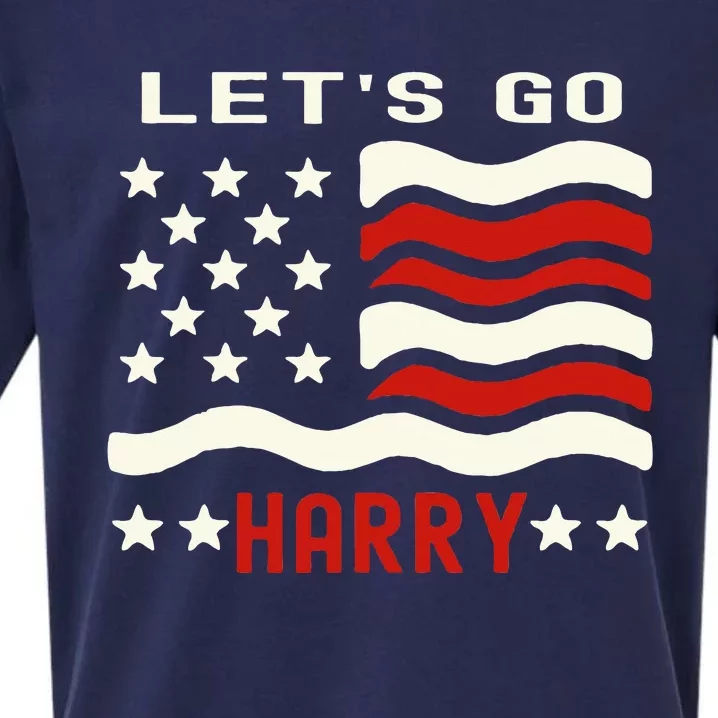 LetS Go Harry YouRe Voting Trump Today Us Flag Sueded Cloud Jersey T-Shirt