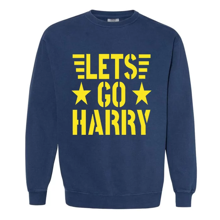 LetS Go Harry Trump 2024 Election Military Garment-Dyed Sweatshirt