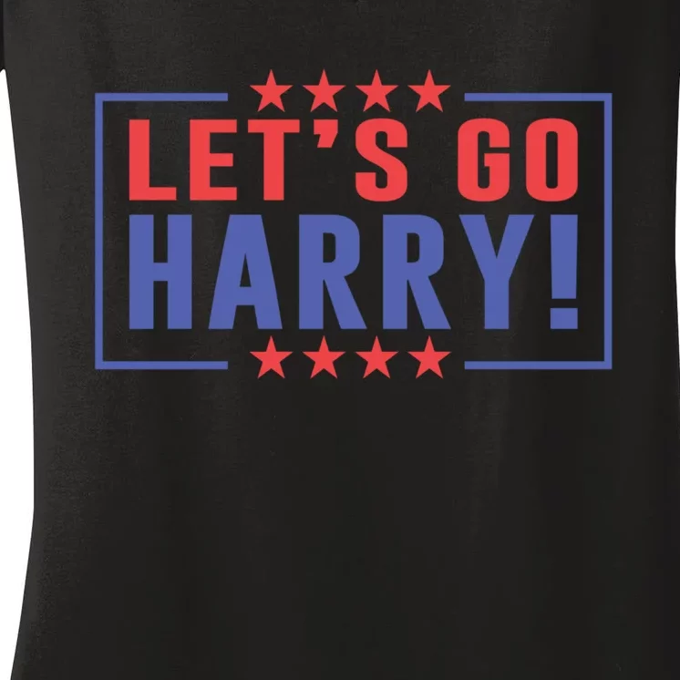 LetS Go Harry YouRe Voting Trump Today Funny 2024 Women's V-Neck T-Shirt