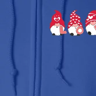 Love Gnomes Happy Valentine's Day Heart Gnome Cool Gift Full Zip Hoodie