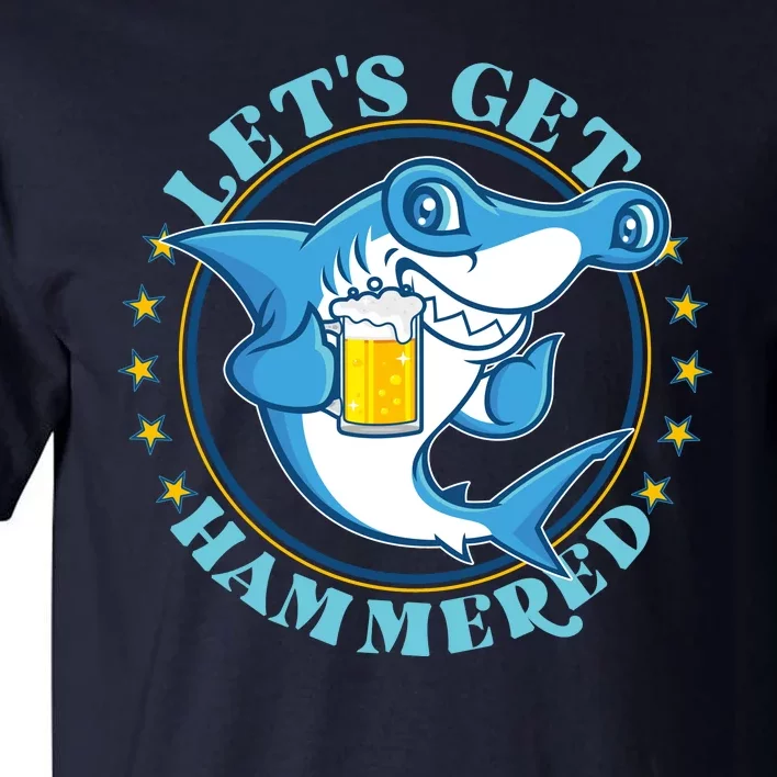 Let's Get Hammered Hammerhead Shark Beer Tall T-Shirt