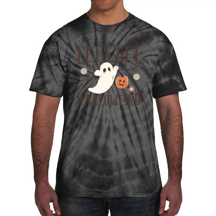 Lets Get Halloween Ghost Spooky Vibes Gift Tie-Dye T-Shirt