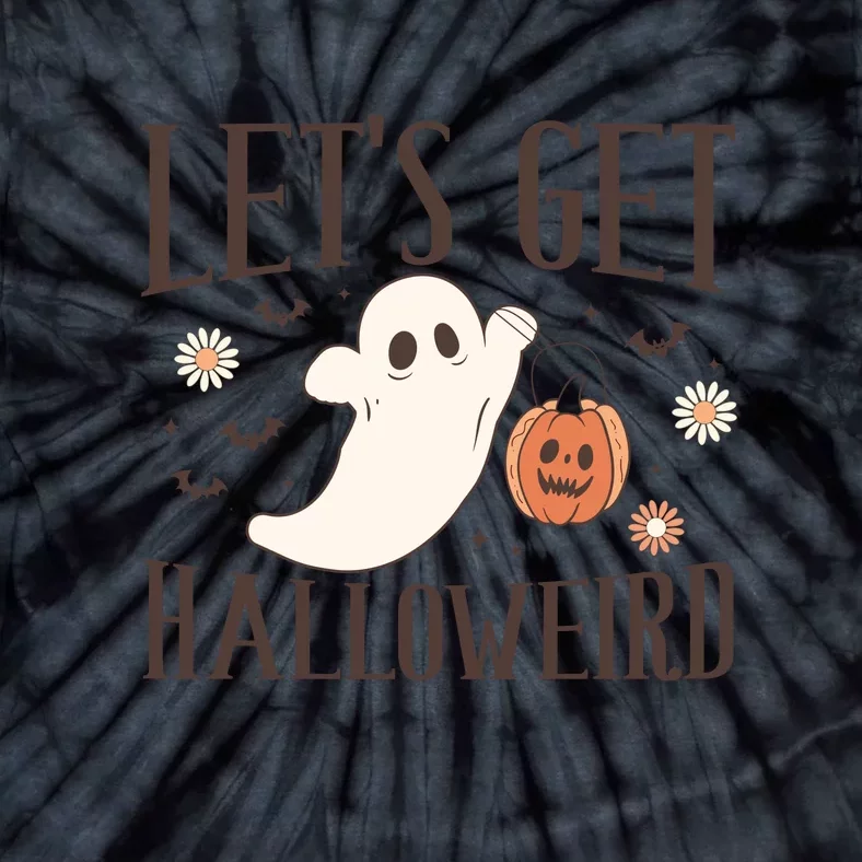 Lets Get Halloween Ghost Spooky Vibes Gift Tie-Dye T-Shirt