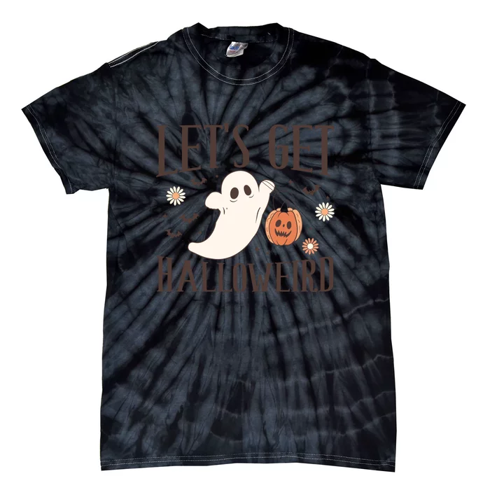 Lets Get Halloween Ghost Spooky Vibes Gift Tie-Dye T-Shirt