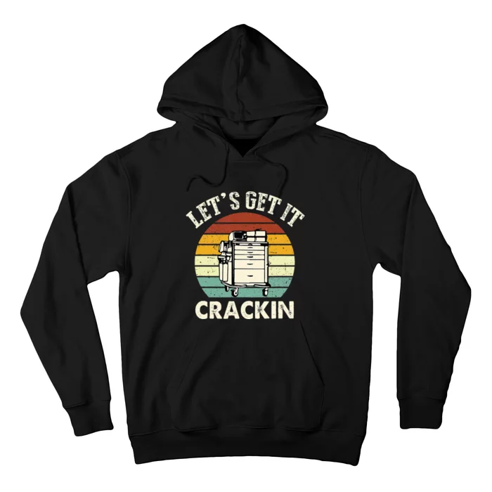 Lets Get It Crackin Crash Cart Funny Critical Care Er Nurse Hoodie