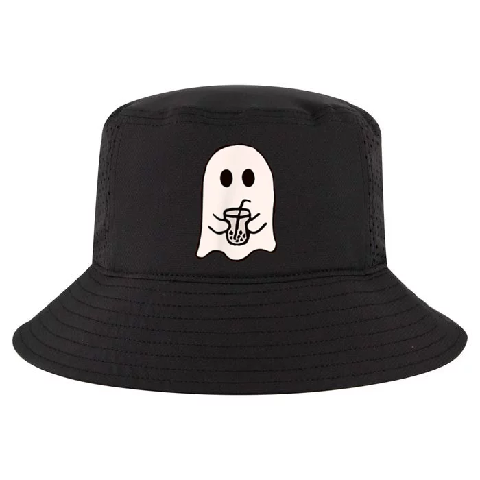 Little Ghost Ice Coffee Happy Halloween Cool Comfort Performance Bucket Hat