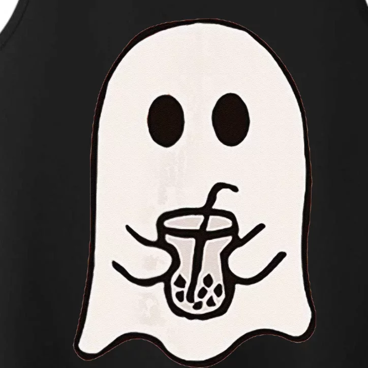 Little Ghost Ice Coffee Happy Halloween Performance Tank