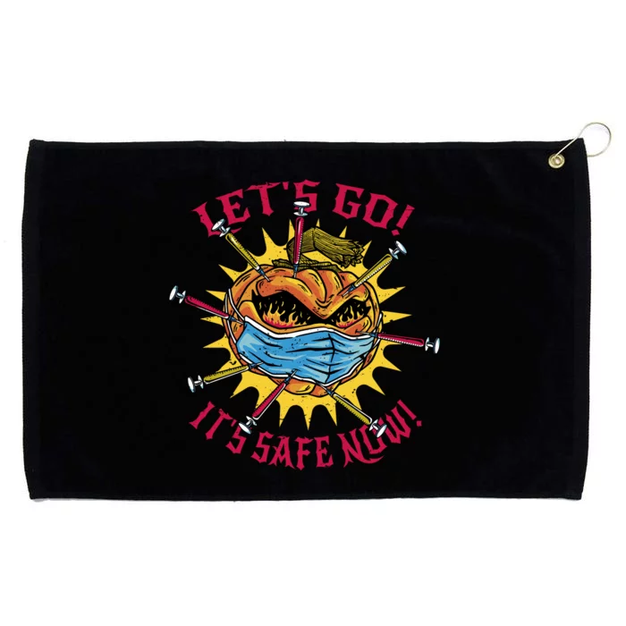 Let's Go It's Safe Now Halloween Quarantine Grommeted Golf Towel