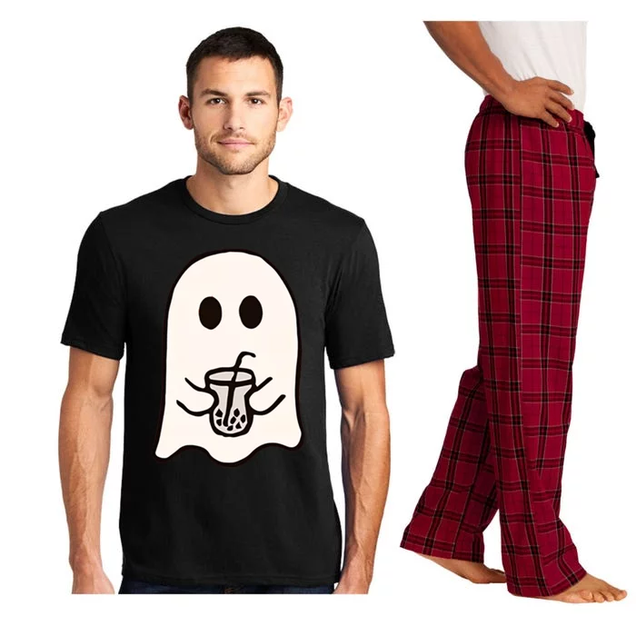 Little Ghost Ice Coffee Cute Ghost Halloween Boo Milk Tea Gift Pajama Set