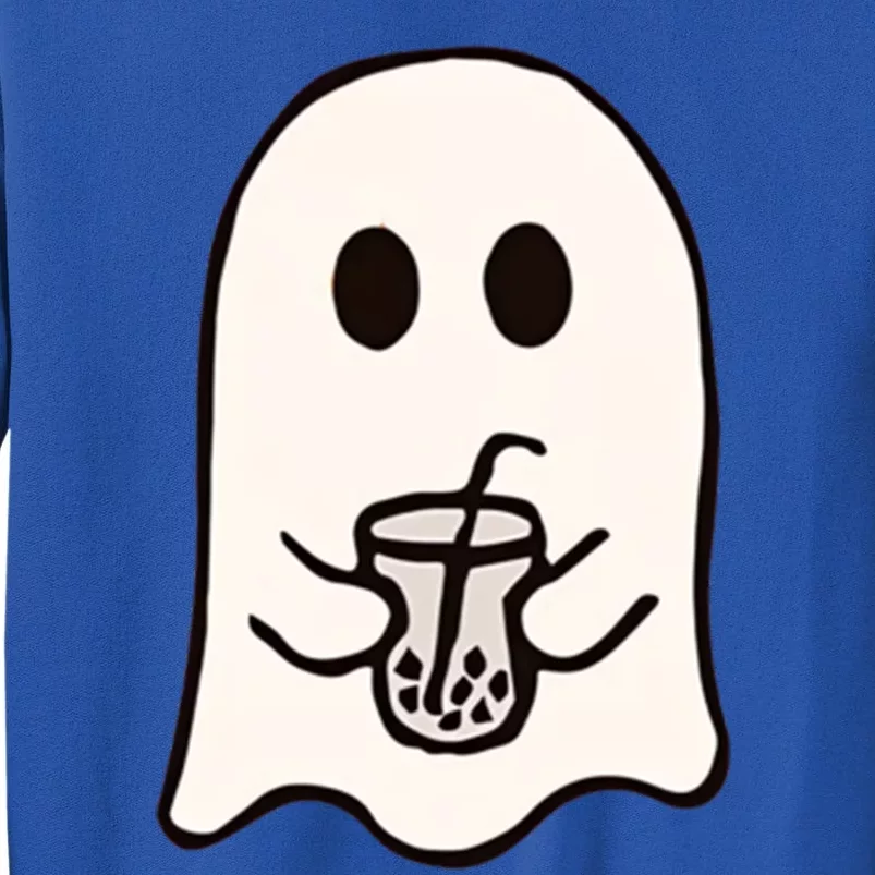 Little Ghost Ice Coffee Cute Ghost Halloween Boo Milk Tea Gift Tall Sweatshirt