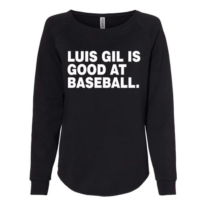 Luis Gil Is Good At Baseball Womens California Wash Sweatshirt