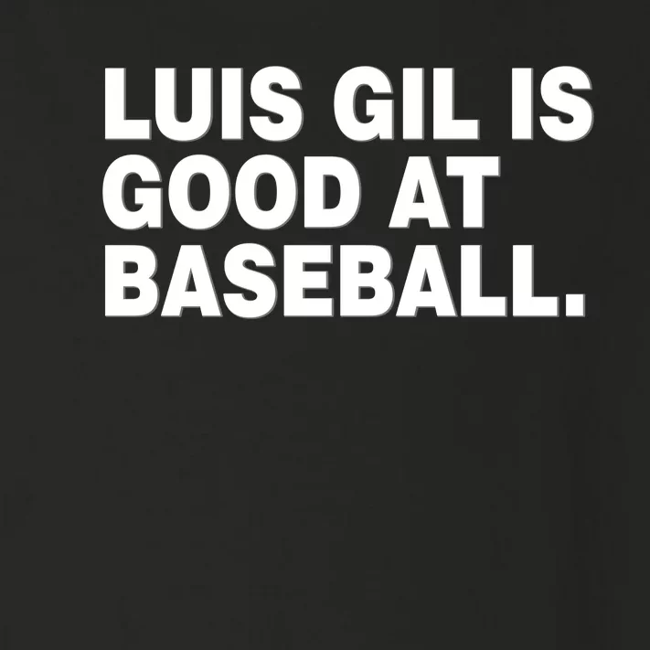 Luis Gil Is Good At Baseball Toddler Long Sleeve Shirt