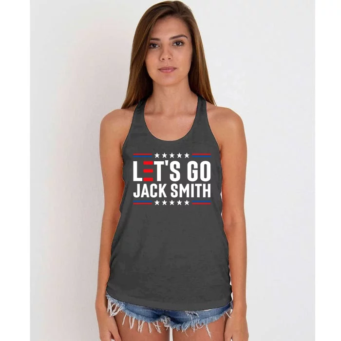 Lets Go Jack Smith Jack Smith Conservative Us Flag Gift Women's Knotted Racerback Tank