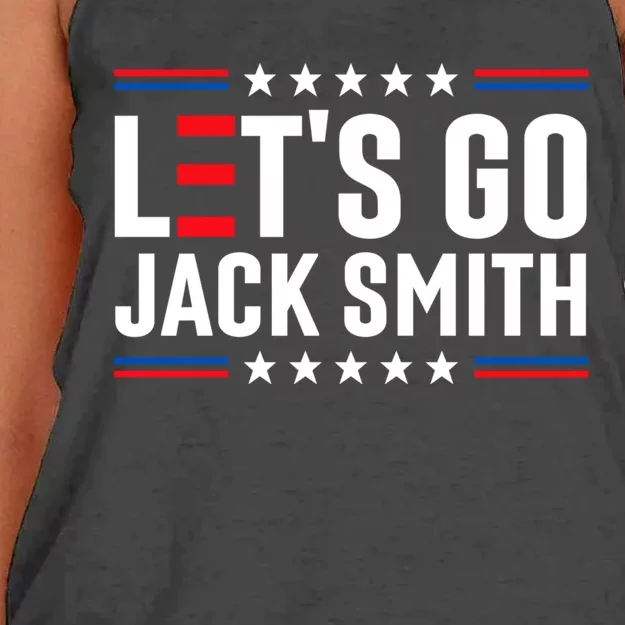 Lets Go Jack Smith Jack Smith Conservative Us Flag Gift Women's Knotted Racerback Tank