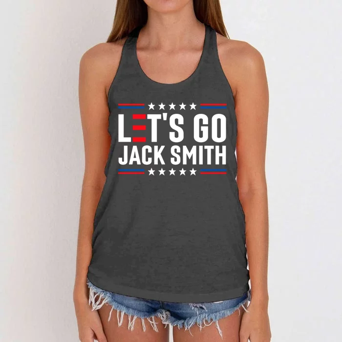 Lets Go Jack Smith Jack Smith Conservative Us Flag Gift Women's Knotted Racerback Tank