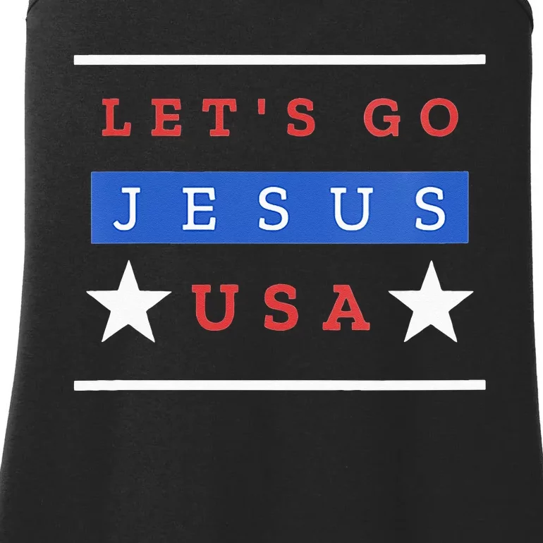 Lets Go Jesus. Spin On Lets Go Brandon. Spread Positivity Ladies Essential Tank