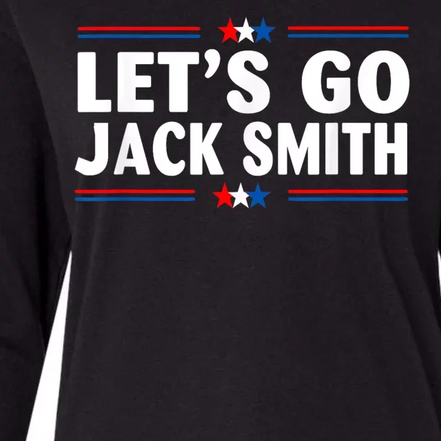 Lets Go Jack Smith For President USA Flag Womens Cotton Relaxed Long Sleeve T-Shirt