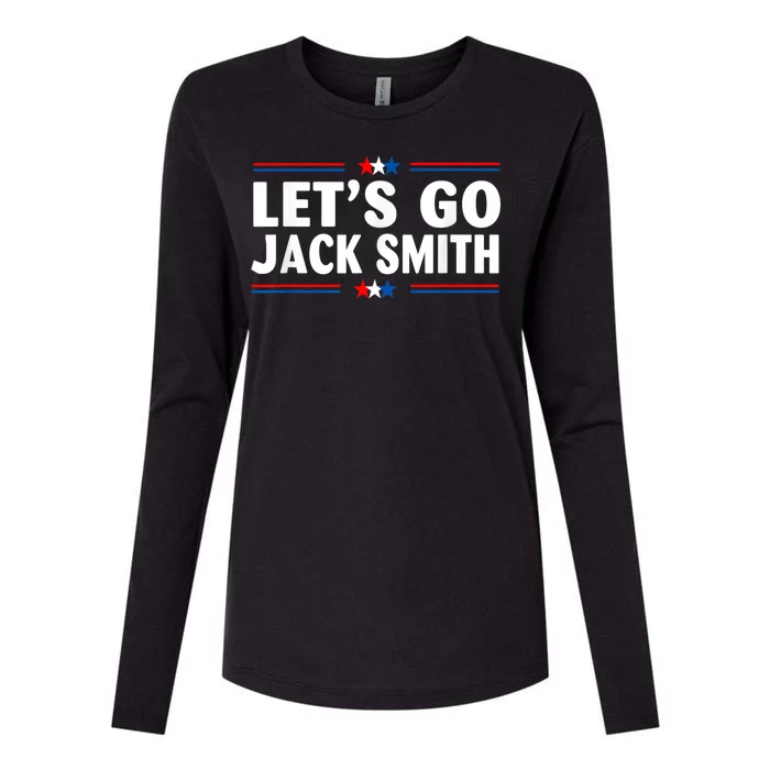 Lets Go Jack Smith For President USA Flag Womens Cotton Relaxed Long Sleeve T-Shirt