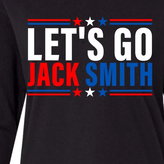 Lets Go Jack Smith For President USA Flag Womens Cotton Relaxed Long Sleeve T-Shirt