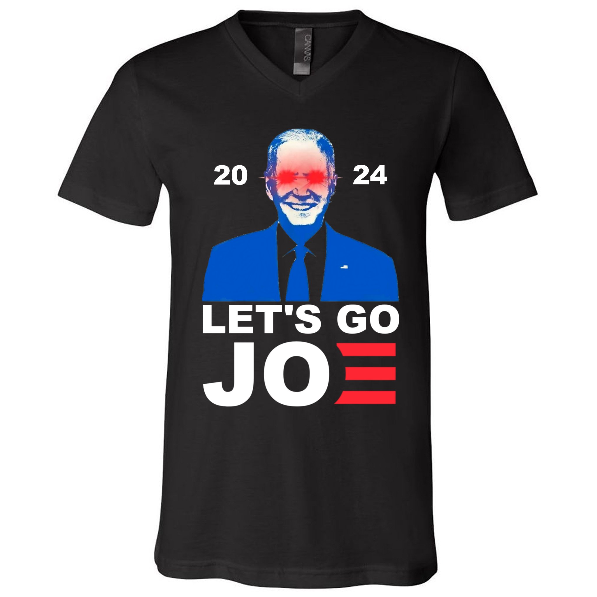 Let's Go Joe 2024 Biden Harris Re Election VNeck TShirt TeeShirtPalace