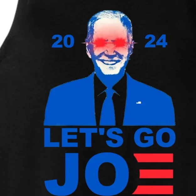 Let's Go Joe 2024 Biden Harris Re Election Ladies Tri-Blend Wicking Tank