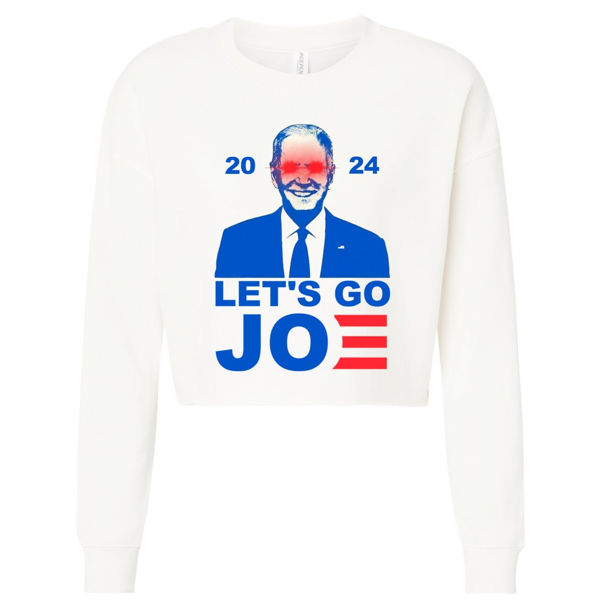 Let's Go Joe 2024 Biden Harris Re Election Cropped Pullover Crew