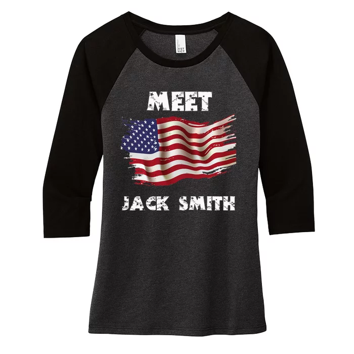 LETS GO JACK SMITH Meet Jack Smith Women's Tri-Blend 3/4-Sleeve Raglan Shirt