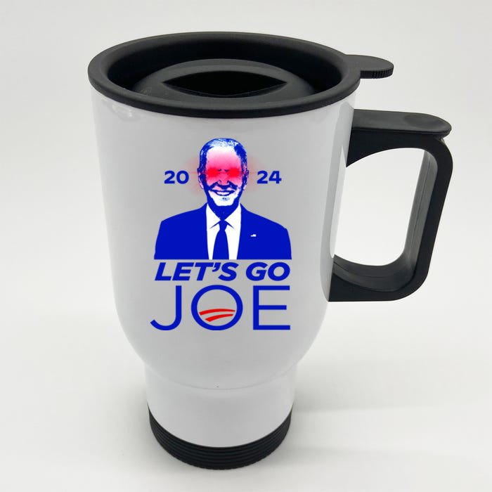 Let's Go Joe 2024 Biden Harris Re Election Front & Back Stainless Steel Travel Mug