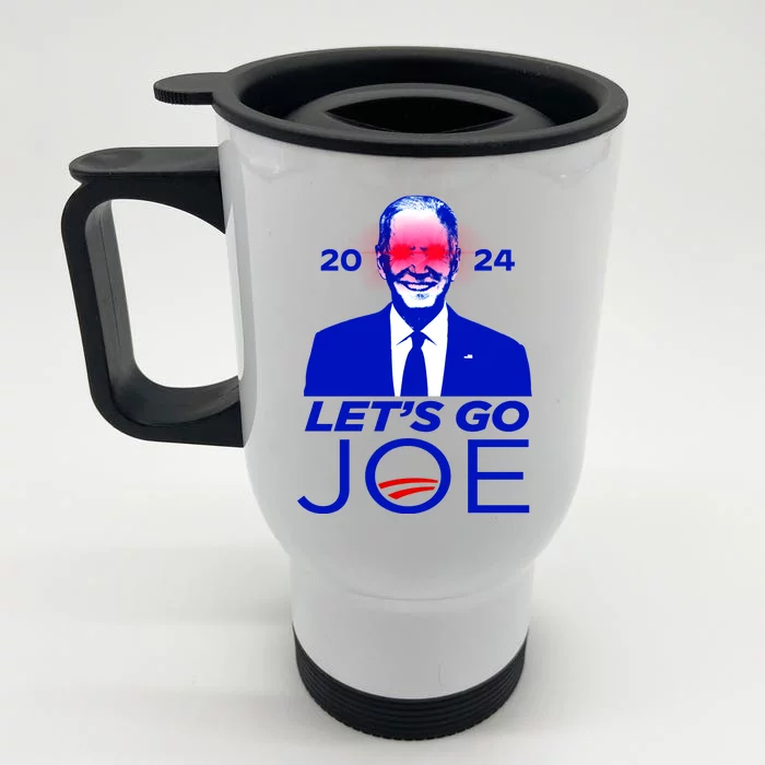 Let's Go Joe 2024 Biden Harris Re Election Front & Back Stainless Steel Travel Mug