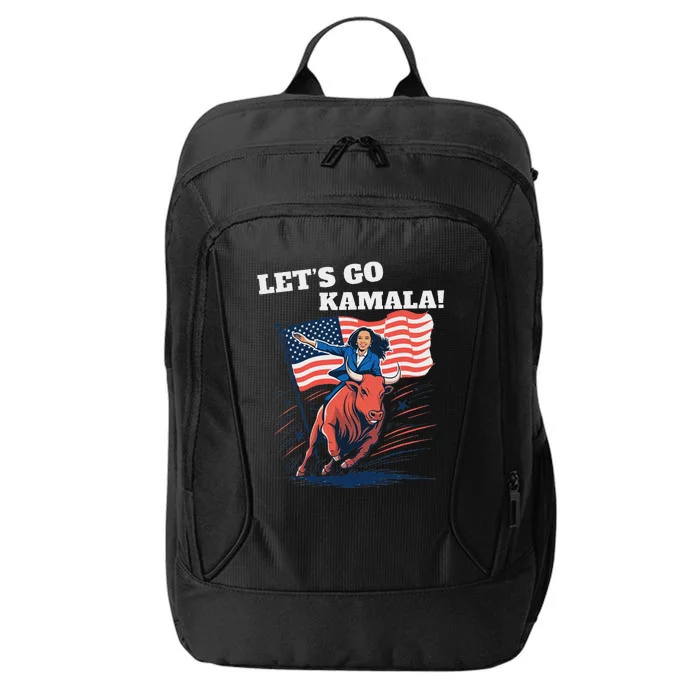 LetS Go Kamala Blue Text Election 2024 City Backpack