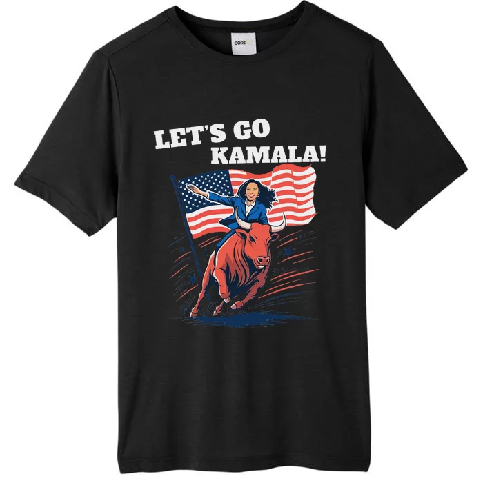 LetS Go Kamala Blue Text Election 2024 ChromaSoft Performance T-Shirt