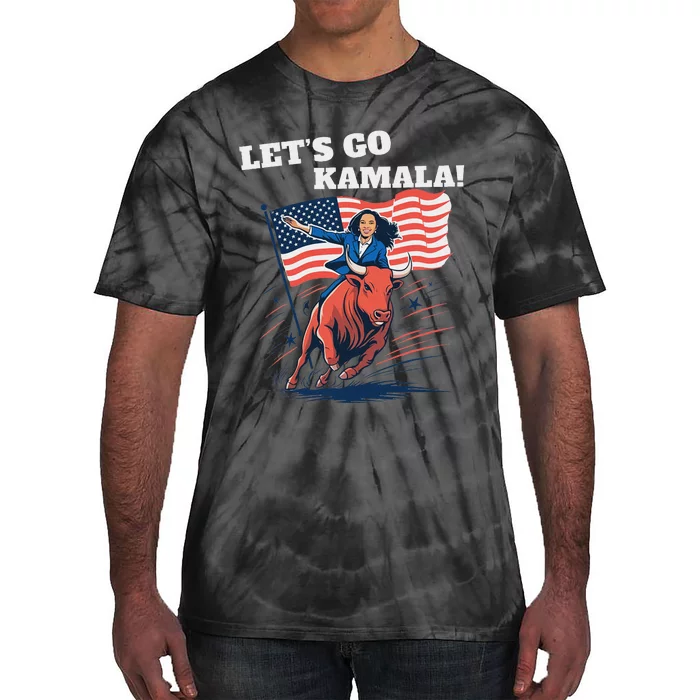 LetS Go Kamala Blue Text Election 2024 Tie-Dye T-Shirt