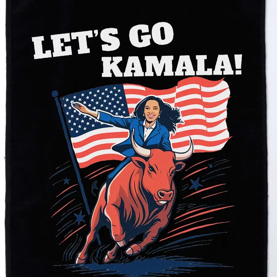 LetS Go Kamala Blue Text Election 2024 Platinum Collection Golf Towel