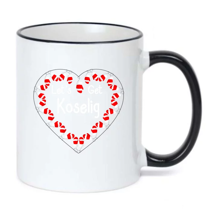 LetS Get Koselig Cosy Mitten Heart Koselig Meaningful Gift Black Color Changing Mug