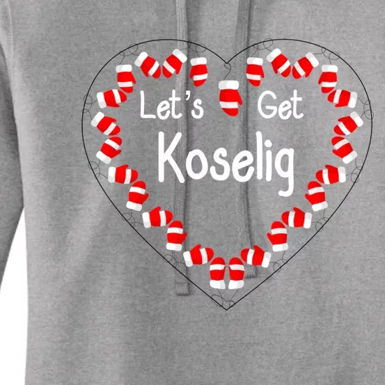 LetS Get Koselig Cosy Mitten Heart Koselig Meaningful Gift Women's Pullover Hoodie